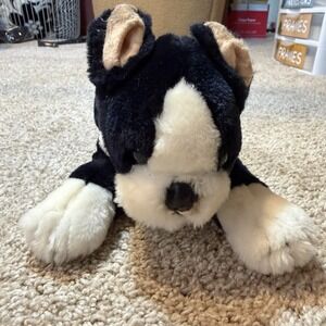Vintage Toys R Us Animal Alley Boston Terrier Plushie Dog 2000